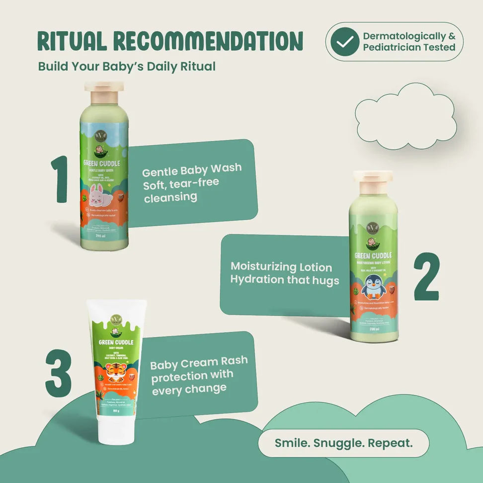 Green Cuddle Baby Rash Cream | Gentle Care for Delicate Skin -100g