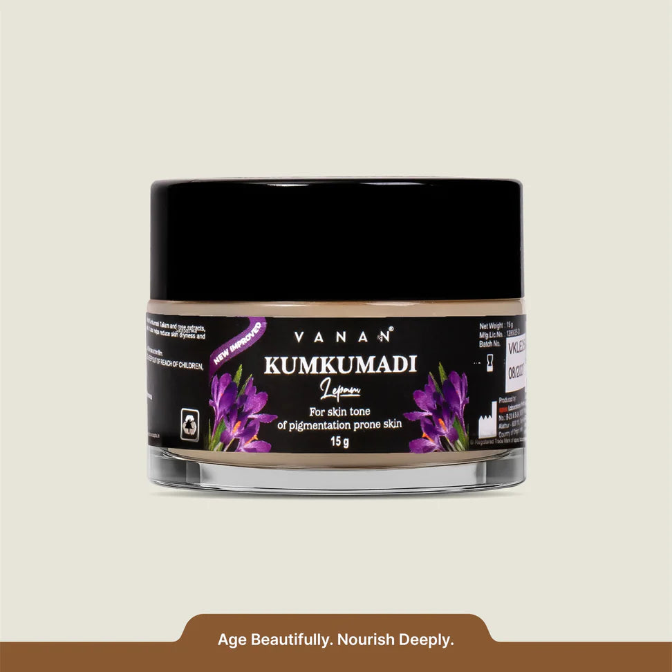 Vanan Kumkumadi Lepam -15g | Ayurvedic Brightening Cream for Pigmentation & Dark Spots
