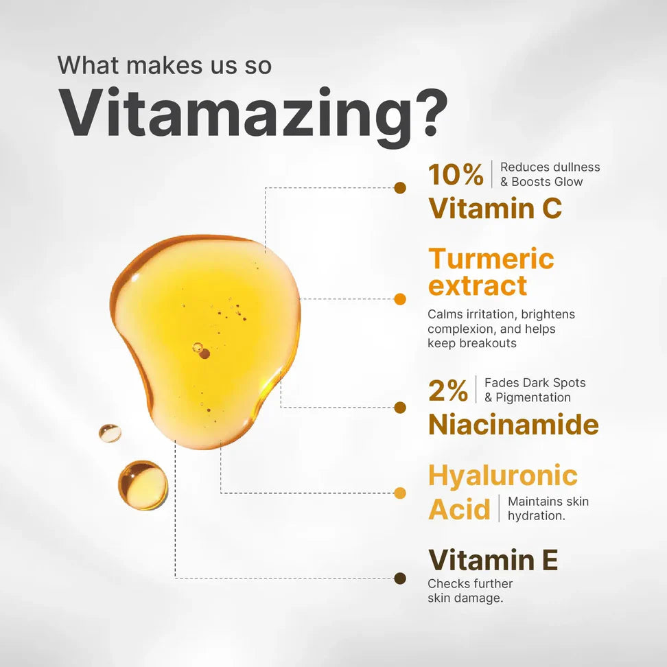 VitaCmeric Face Serum 30ml | Vitamin C & Niacinamide Brightening Serum
