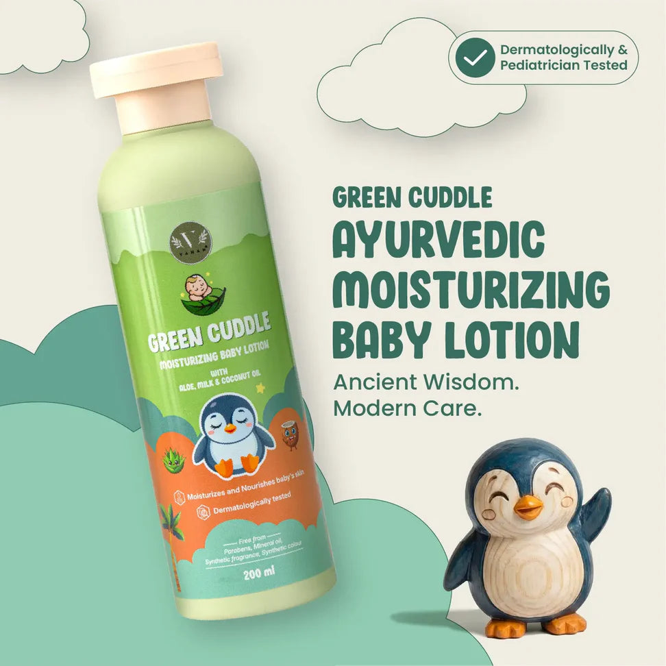 Green Cuddle Baby Lotion | Gentle for Dry Skin - 200ml