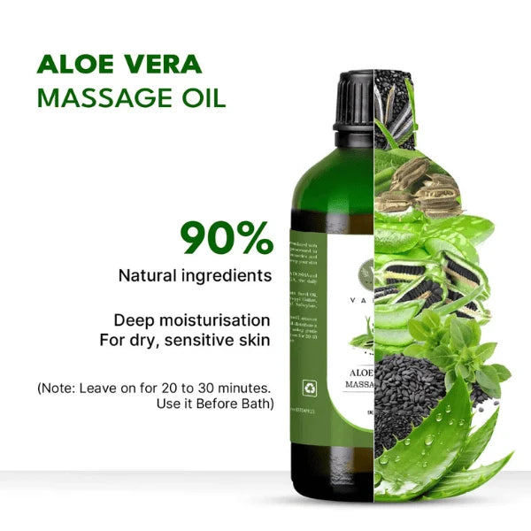 Aloe Vera Massage Oil | Natural Body Oil for Soothing Massage