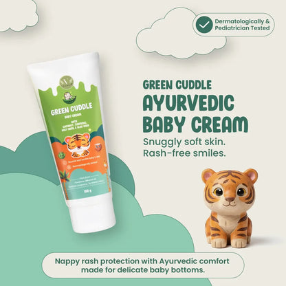 Green Cuddle Baby Rash Cream | Gentle Care for Delicate Skin -100g