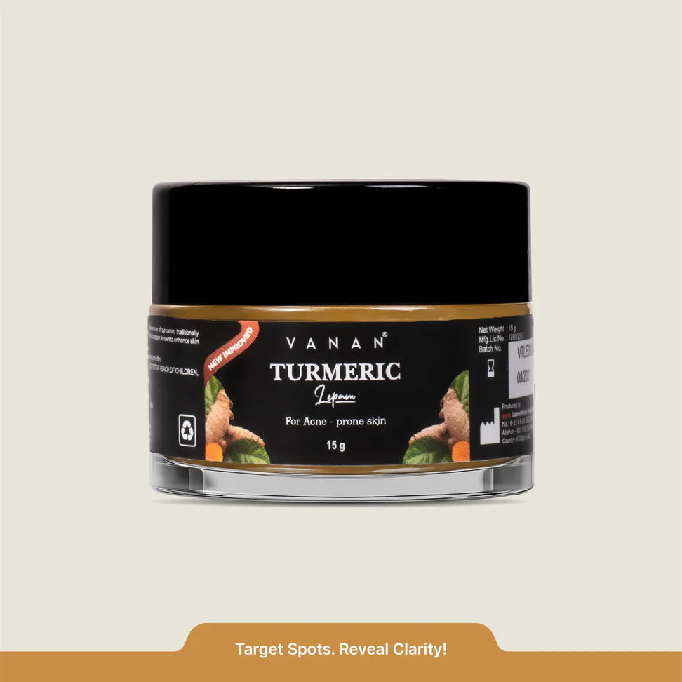 Vanan Turmeric Lepam - 15g | Ayurvedic Turmeric Face Cream for Radiant-Looking Skin