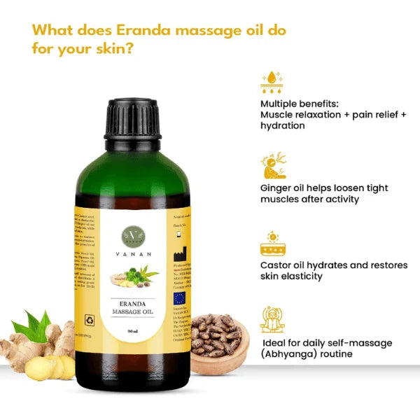 Eranda Massage Oil | Ayurvedic Body Massage Oil with Castor Oil