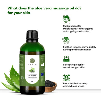 Aloe Vera Massage Oil | Natural Body Oil for Soothing Massage