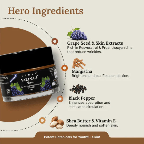 Vanan Valina-F Lepam 15g | Ayurvedic Cream for Fine Lines & Wrinkles