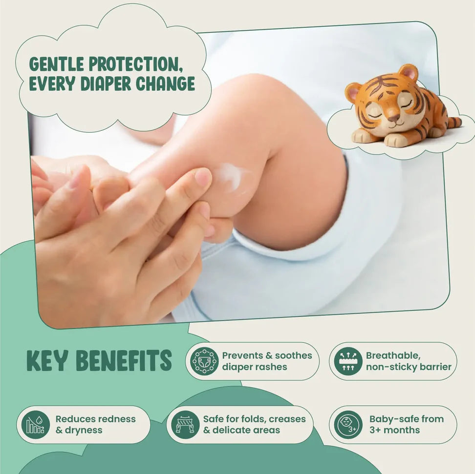 Green Cuddle Baby Rash Cream | Gentle Care for Delicate Skin -100g