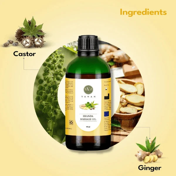 Eranda Massage Oil | Ayurvedic Body Massage Oil with Castor Oil