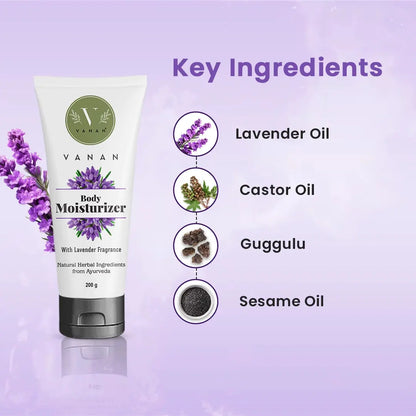 Vanan Lavender Moisturiser 200g | Body Moisturiser for Dry & Sensitive Skin