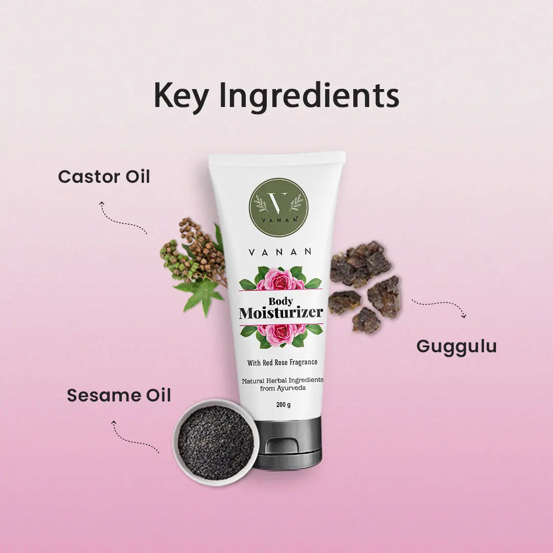 Vanan Red Rose Moisturiser | Hydrating Rose Moisturiser for Glowing Skin -200g