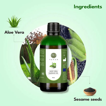 Aloe Vera Massage Oil | Natural Body Oil for Soothing Massage