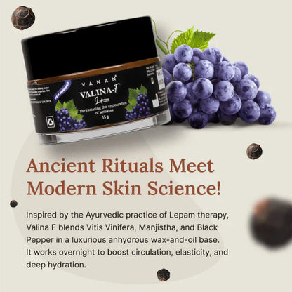 Vanan Valina-F Lepam 15g | Ayurvedic Cream for Fine Lines & Wrinkles