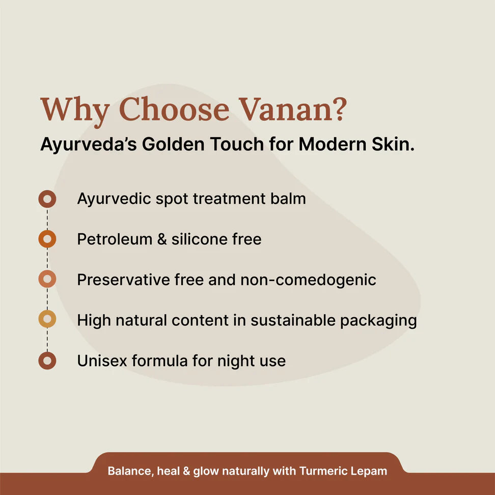 Vanan Turmeric Lepam - 15g | Ayurvedic Turmeric Face Cream for Radiant-Looking Skin