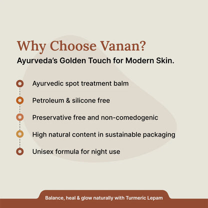 Vanan Turmeric Lepam - 15g | Ayurvedic Turmeric Face Cream for Radiant-Looking Skin