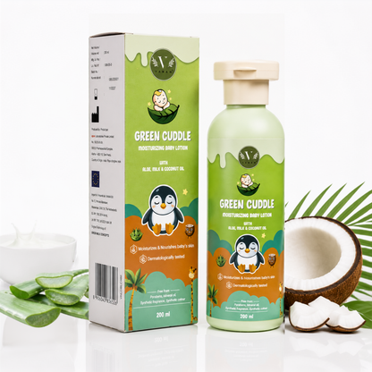 Green Cuddle Baby Lotion | Gentle for Dry Skin - 200ml