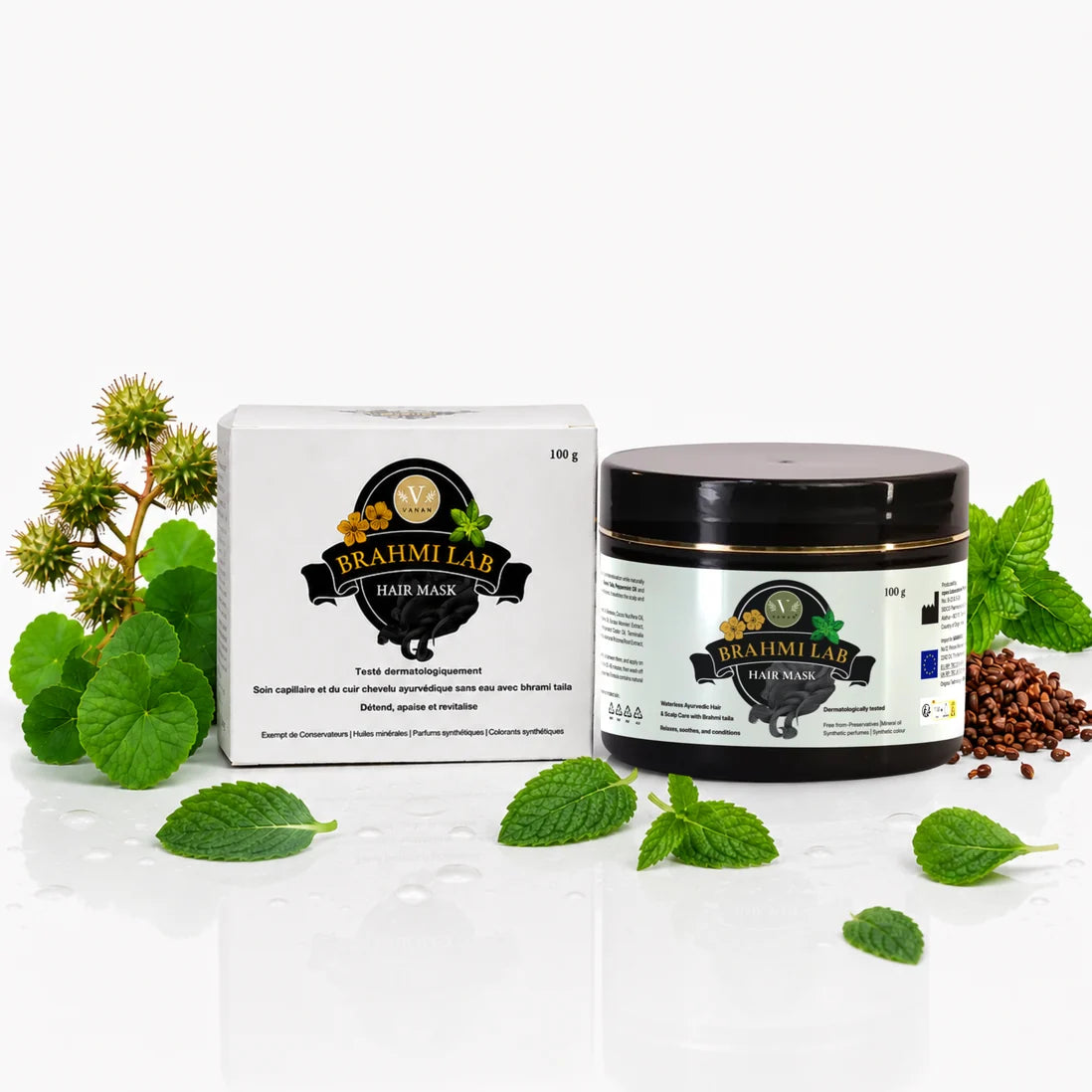 Vanan Brahmi Lab Hair Mask | Ayurvedic Hair Mask for Dry & Damaged Hair - 100g