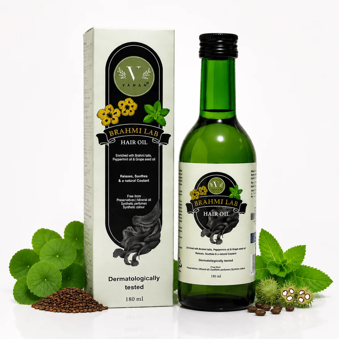Brahmi Lab Hair Oil | Nourishing Hair Oil for Dry Hair & Scalp -180ml