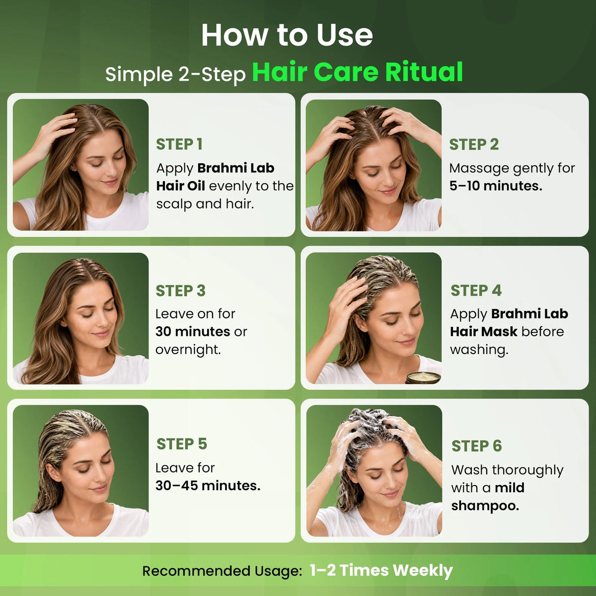 Vanan Brahmi Lab Hair Oil & Mask Combo | Ayurvedic Hair Care for Dry & Frizzy Hair