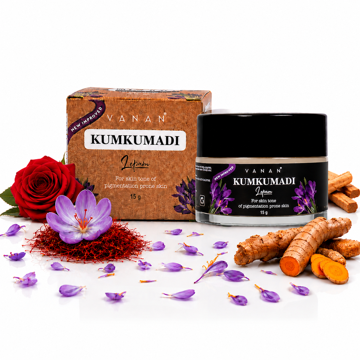 Vanan Kumkumadi Lepam -15g | Ayurvedic Brightening Cream for Pigmentation & Dark Spots