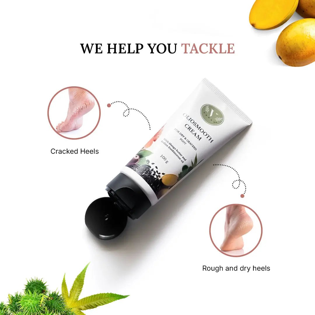 Vanan Oliosmooth Foot Cream | Cracked Heel Repair Cream for Dry Feet -100g